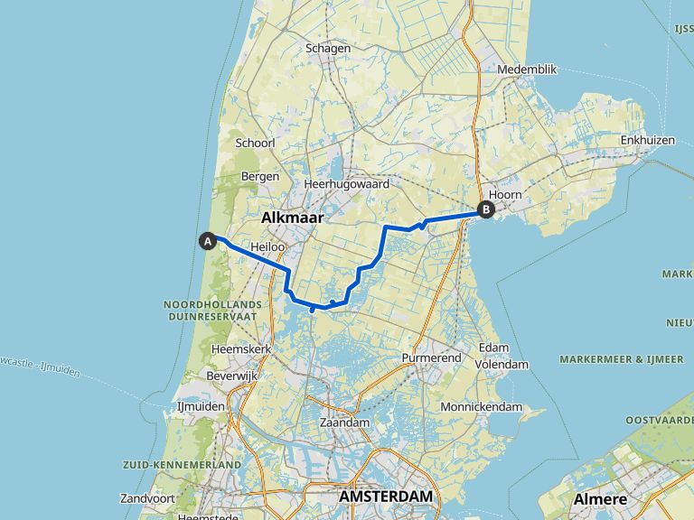 Von Egmond aan Zee nach Hoorn Fahrradtour Komoot